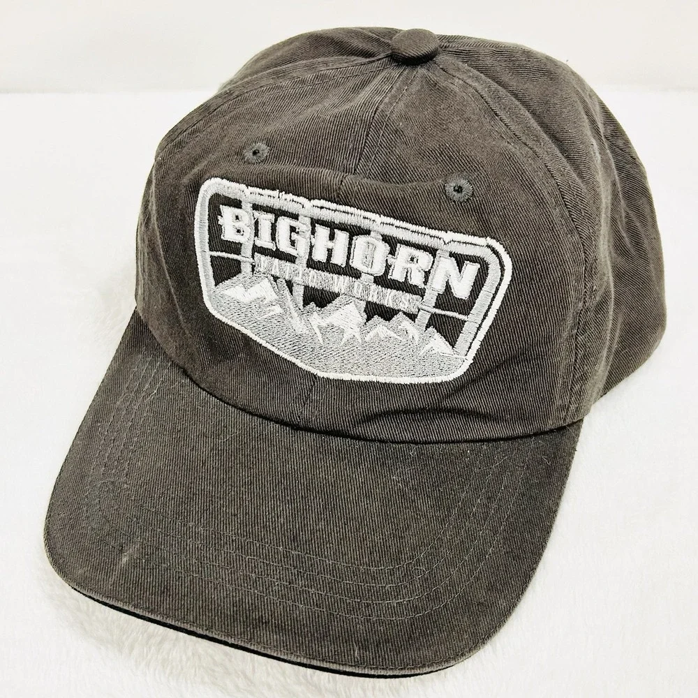 Bighorn‎ Patio Works Patch Hat Cap Adjustable Strapback Gray Outdoors Workwear